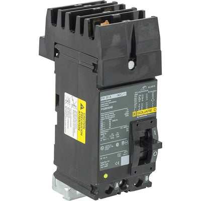 FH26025AC - Square D 25 Amp 2 Pole 600 Volt Molded Case Circuit Breaker