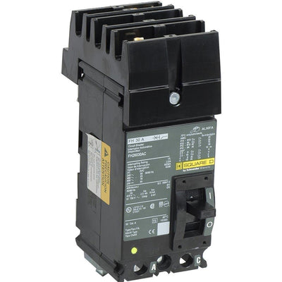 FH26030AC - Square D 30 Amp 2 Pole 600 Volt Molded Case Circuit Breaker