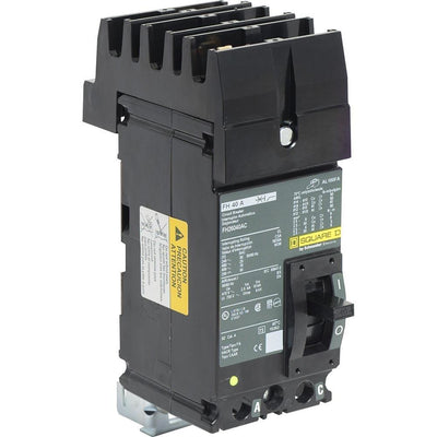 FH26040AC - Square D 40 Amp 2 Pole 600 Volt Molded Case Circuit Breaker