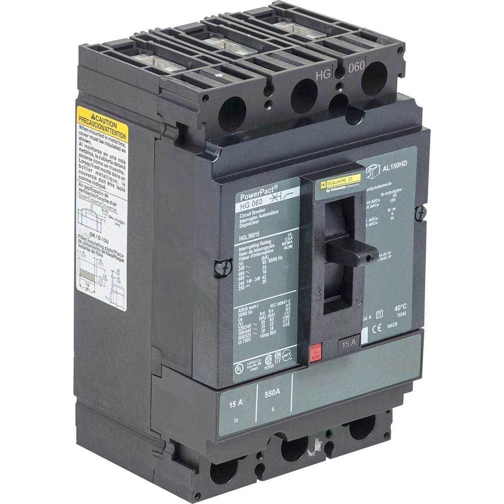 HGL36040 - Square D 40 Amp 3 Pole 600 Volt Molded Case Circuit Breaker