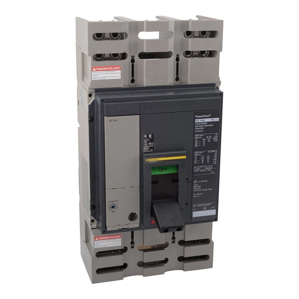 PLL34100 - Square D 1000 Amp 3 Pole 480 Volt Molded Case Circuit Breaker