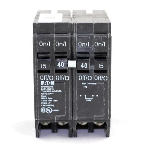 DNPL154015 - Eaton Cutler-Hammer Quad 15/40/40/15 Amp Circuit Breaker