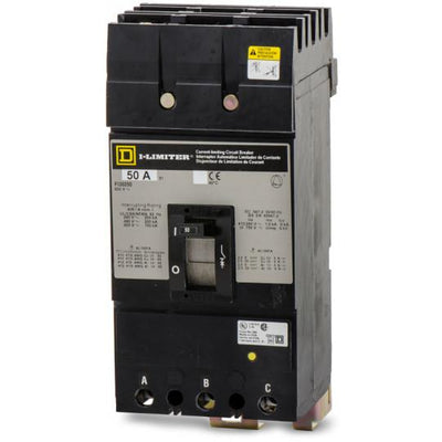 FI36050 - Square D 50 Amp 3 Pole 600 Volt Plug-In Molded Case Circuit Breaker