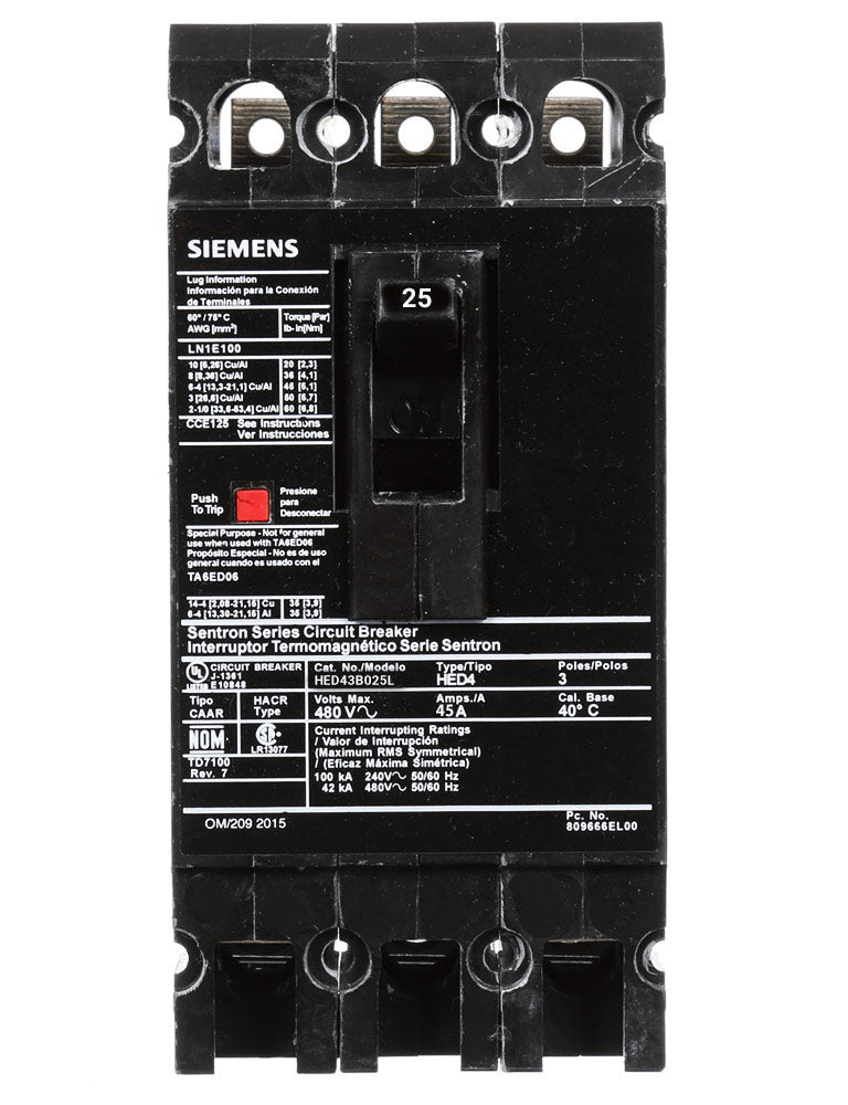 HED43B025L - Siemens - Molded Case