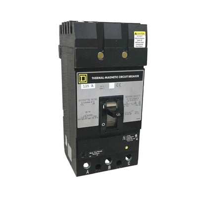 KH36125 - Square D 125 Amp 3 Pole 600 Volt Molded Case Circuit Breaker