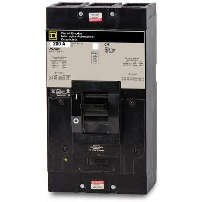 LHL36200 - Square D 200 Amp 3 Pole 600 Volt Molded Case Circuit Breaker