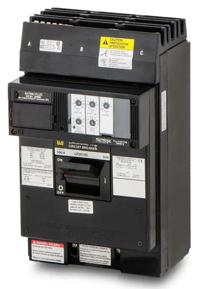 LX36100 - Square D 100 Amp 3 Pole 600 Volt Molded Case Circuit Breaker