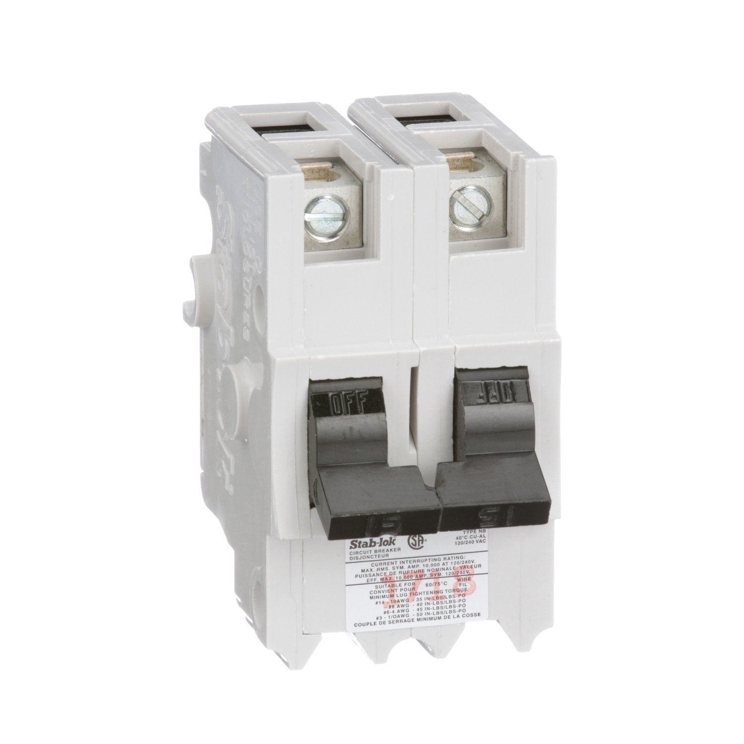 NB260 - Federal Pioneer 60 Amp Double Pole Bolt-On Circuit Breaker