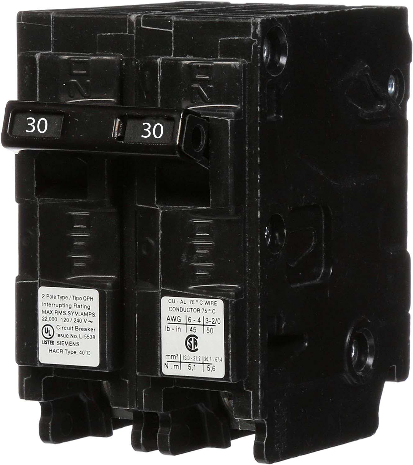 Q230H - Siemens - 30 Amp 22kA Circuit Breaker