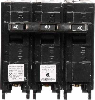 Q340H - Siemens 40 Amp 3 Pole 240 Volt Molded Case Circuit Breaker