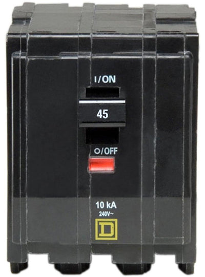 QO345 - Square D 45 Amp 3 Pole Circuit Breaker