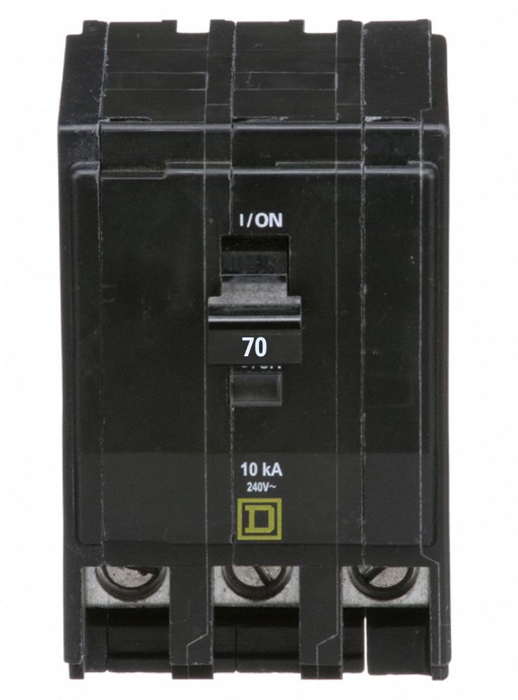 QO370 - Square D 70 Amp 3 Pole Circuit Breaker