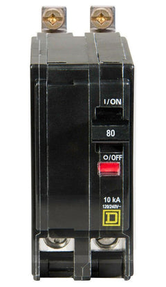 QOB280 - Square D 80 Amp Double Pole Bolt-On Circuit Breaker