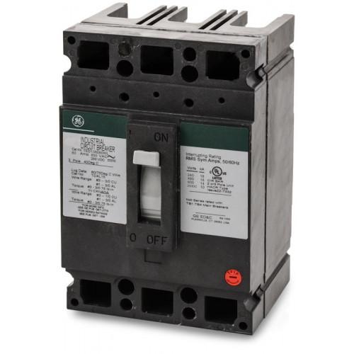 TED136080WL - GE 80 Amp 3 Pole 600 Volt Molded Case Thermal Magnetic Circuit Breaker