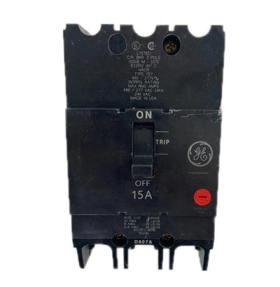 TEY315ST12 - GE 15 Amp 3 Pole 480 Volt Bolt-On Molded Case Circuit Breaker